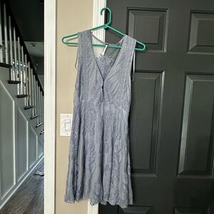 Free People Reign Over Me Sleeveless Lace Dress size 2 Blue/Gray